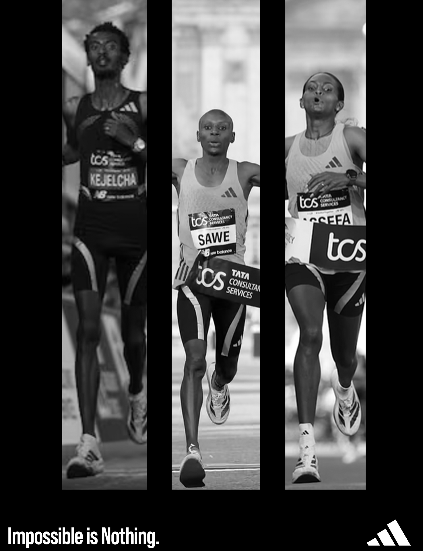 adidas 'Impossible is Nothing' campaign concept inspired by 2026 marathon world records